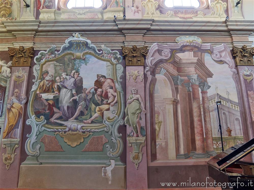 Sesto Calende (Varese, Italy) - Right wall of the central apse of the Abbey of San Donato